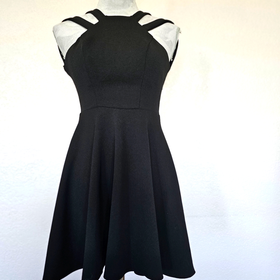 Womens Strappy Little Black Dress Size 0